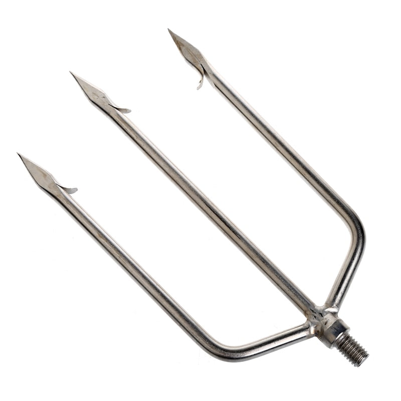 Stainless Steel Prong Harpoon Fish Fork Fishing Ice Breaker