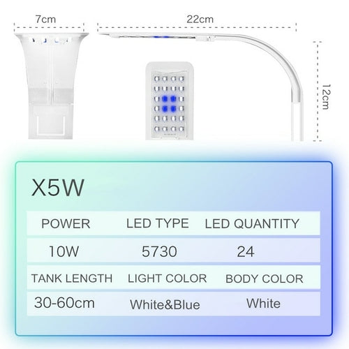 Super Slim LED Aquarium Light Lighting plants Grow Light 5W/10W/15W