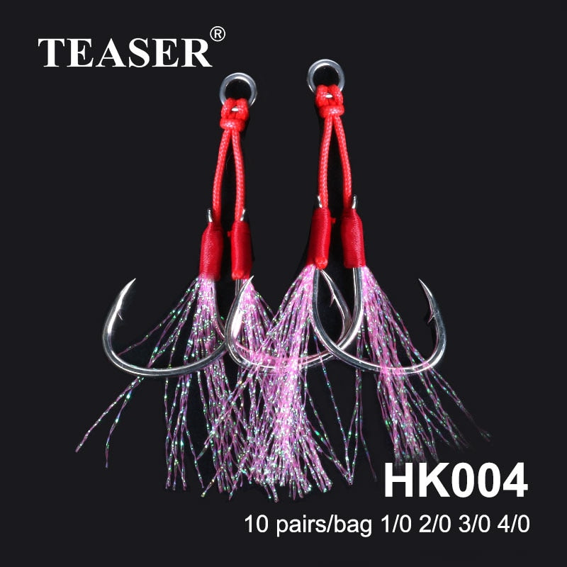 TEASER 10pcs/lot Professional Jigging Twin