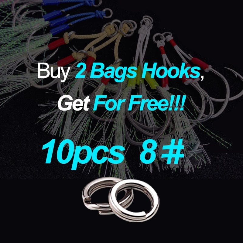 TEASER 10pcs/lot Professional Jigging Twin