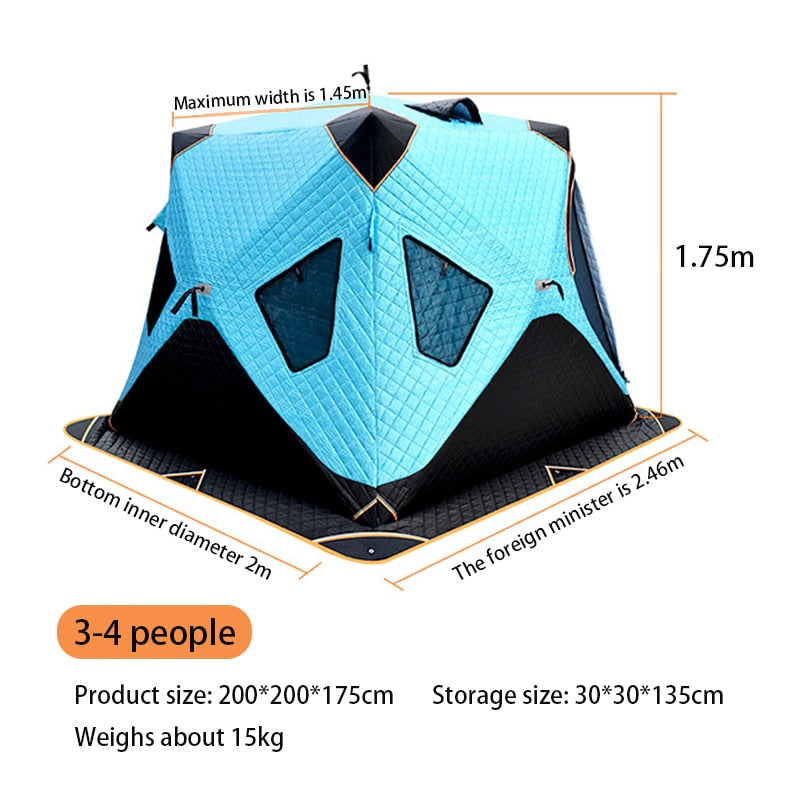 4 Layer Thick Cotton Winter Fishing Tent