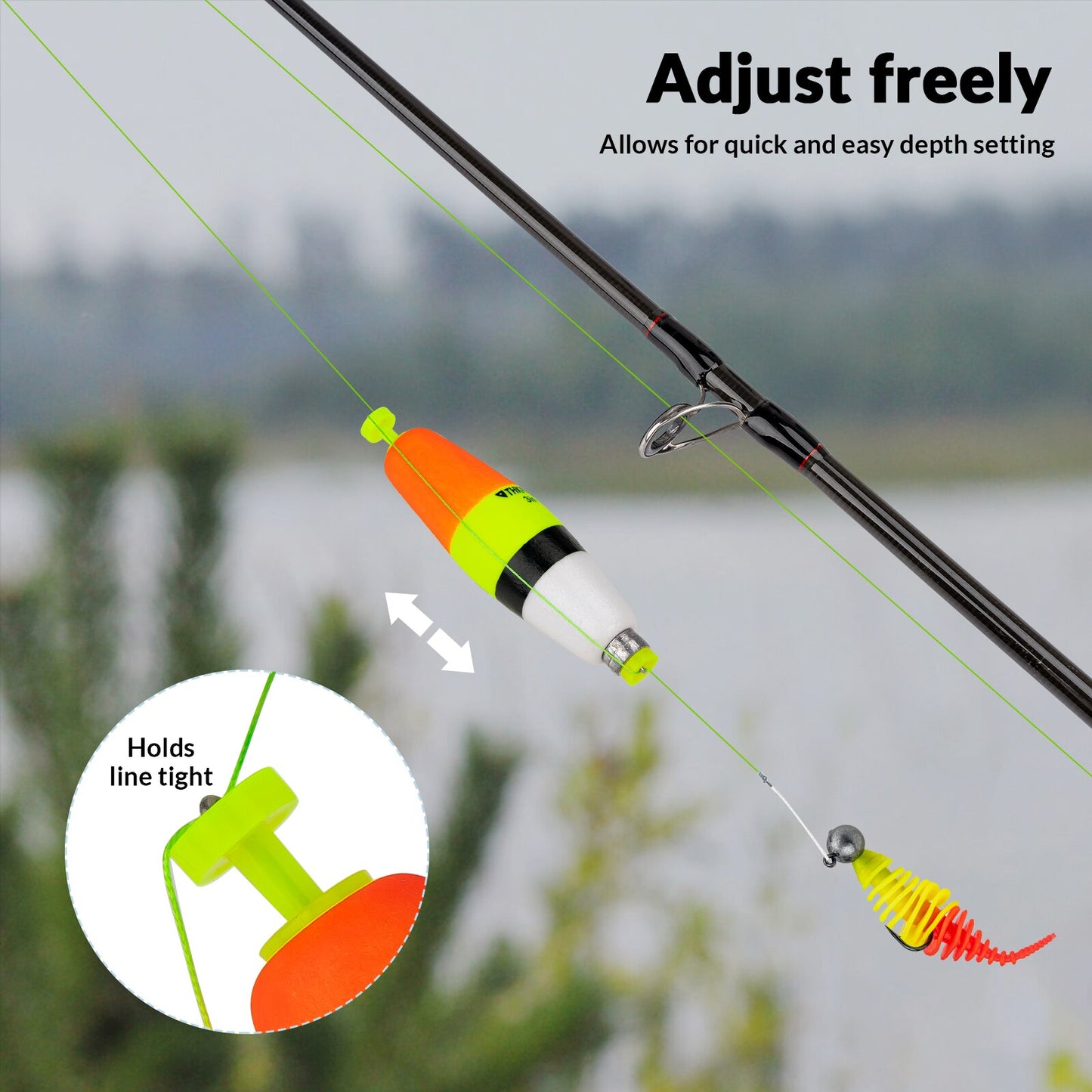 THKFISH 3pcs Weighted Peg Cigar Float