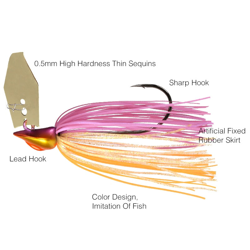 TSURINOYA 11g 14g Spinner Bait Fishing Lure SWIM JIG Buzzbait Chatter