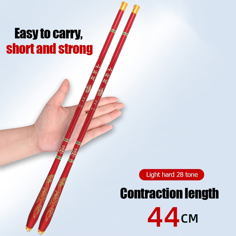 Telescopic Spinning Fishing Rod Portable Carbon