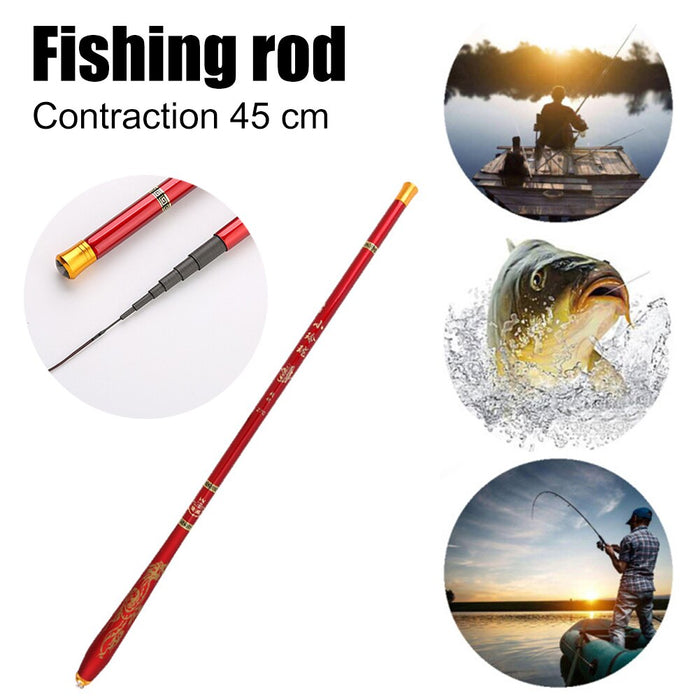 Telescopic Spinning Fishing Rod Portable Carbon