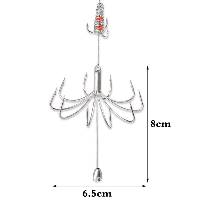 Ten Claw  String Hook Fishhooks For Fishing