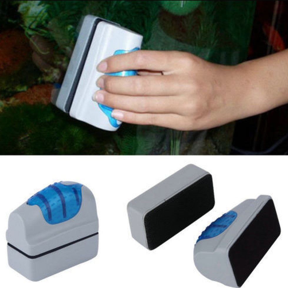 Useful Floating Magnetic Brush Aquarium Fish Tank Glass Algae Scraper