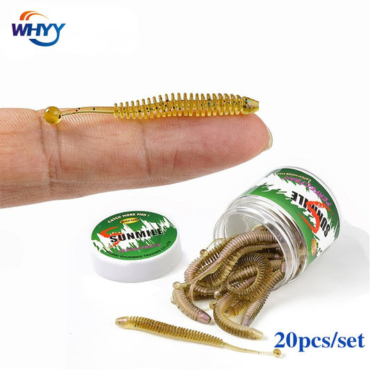 WHYY 20pcs soft baits fishing lures tanta