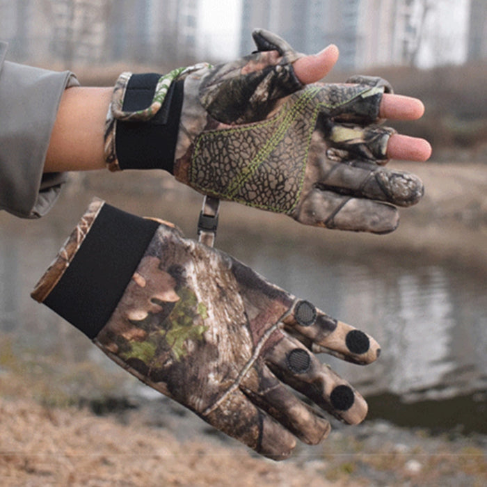 Winter Fishing Gloves 3 Finger Flip