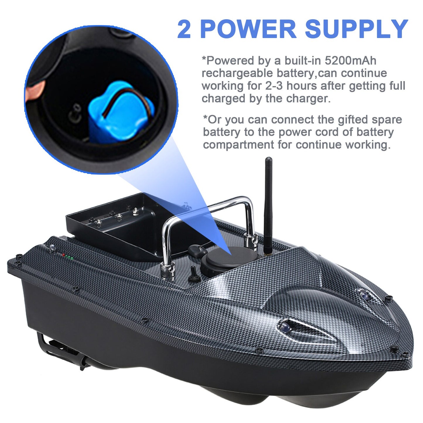 Wireless 500m Remote Control Bait Boat