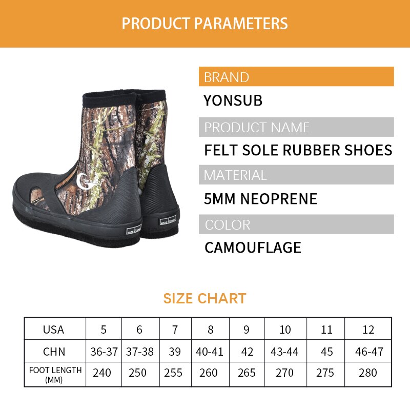 Yonsub 5mm Neoprene Diving Boots