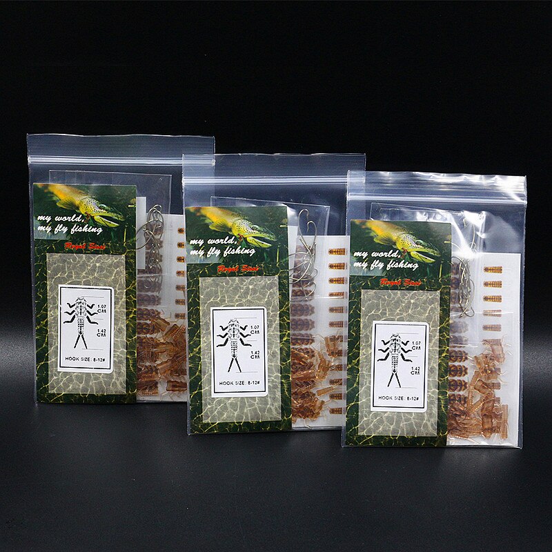 hot 10pcs pack artificial stonefly nymph rubber body fly fishing wet